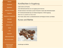 Tablet Screenshot of korbflechterin.de